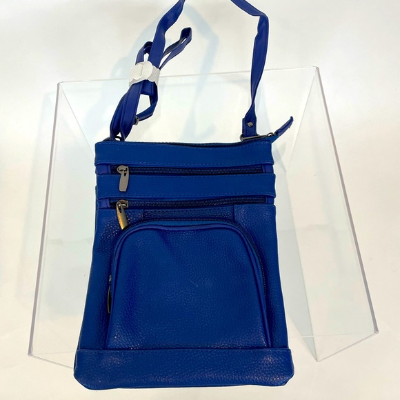 BLUE LEATHER BAG - Picture 1 of 4